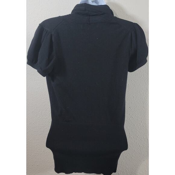Express Design Studio Black Cowl Neck Capped Sleeves Top Small Lightweight Soft - Picture 2 of 6